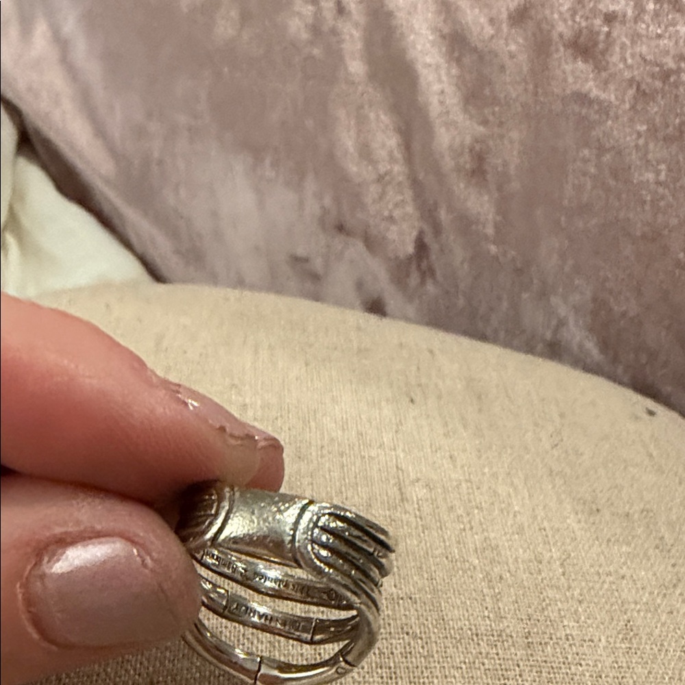 John Hardy Silver Multi-Band Ring Size 7 - Picture 6 of 7